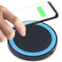 Universal 5W Round Wireless Charger - Black + Blue