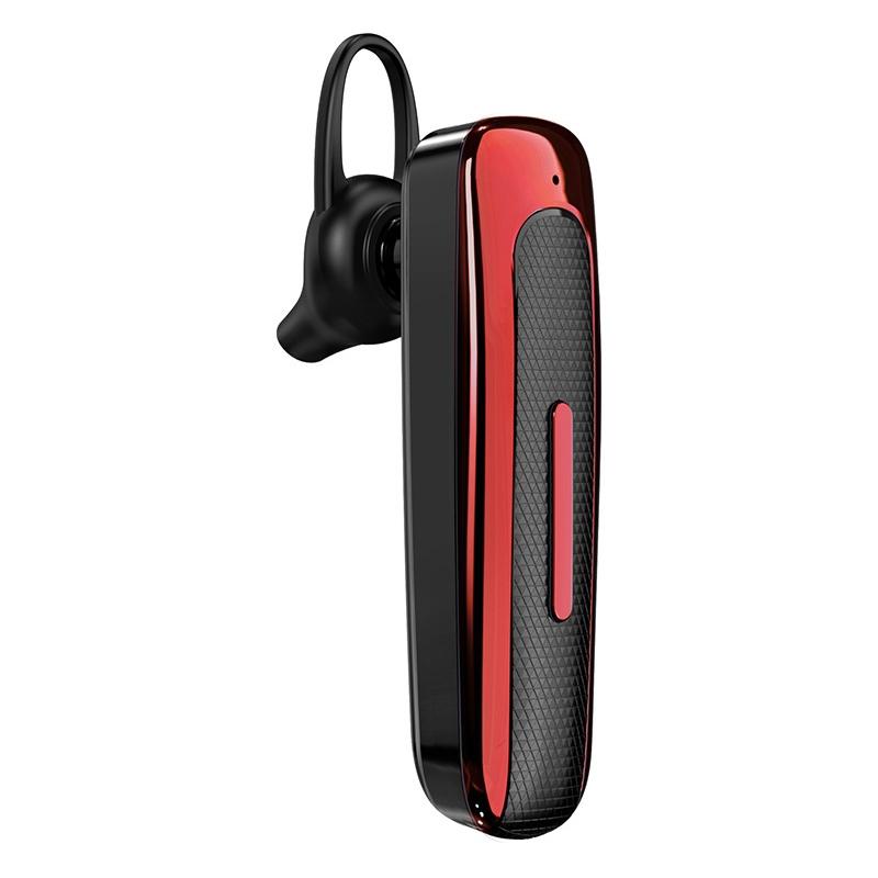 Wireless Unilateral Ear-mounted Earphone with Noise Reduction - Red Black