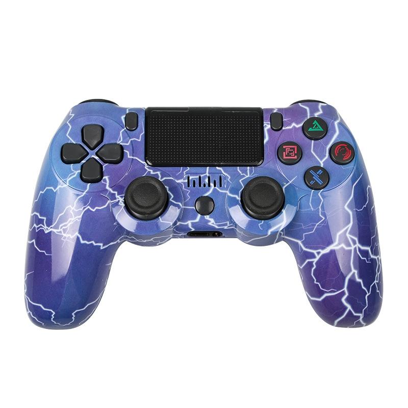 Wireless Bluetooth Game Controller for Ps4 with Dual Vibration and Light Strip - Lightning