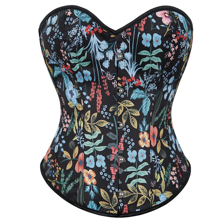 Strapless & Backless Corset Tops For Women Front 5 Busk Closure Lace Up Boned Plus Size S-6Xl - Xxxl