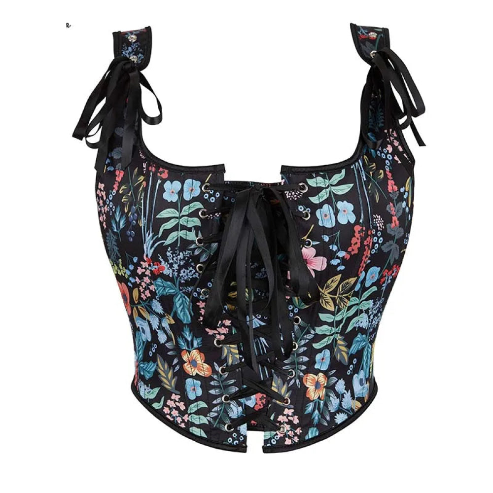 Black Shoulder Strap Slimming Vest Tank Top For Women Backless Sleeveless Summer Corset - M