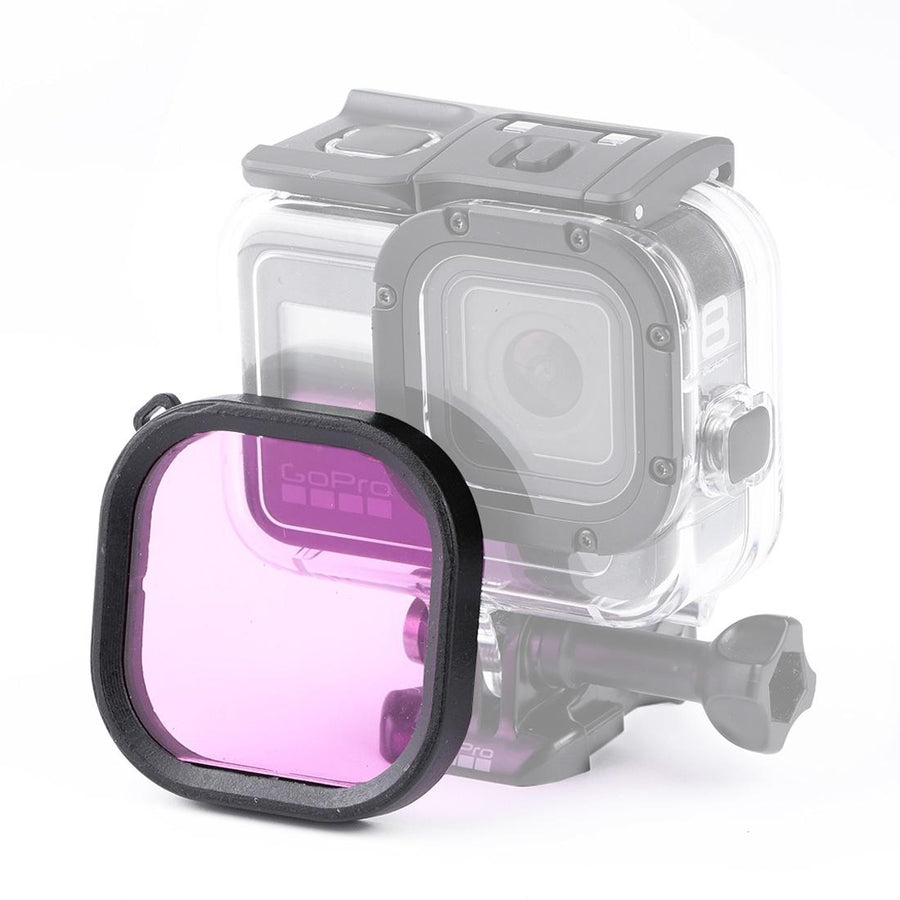 Waterproof Diving Lens Filter for Gopro Hero8 Housing - Purple