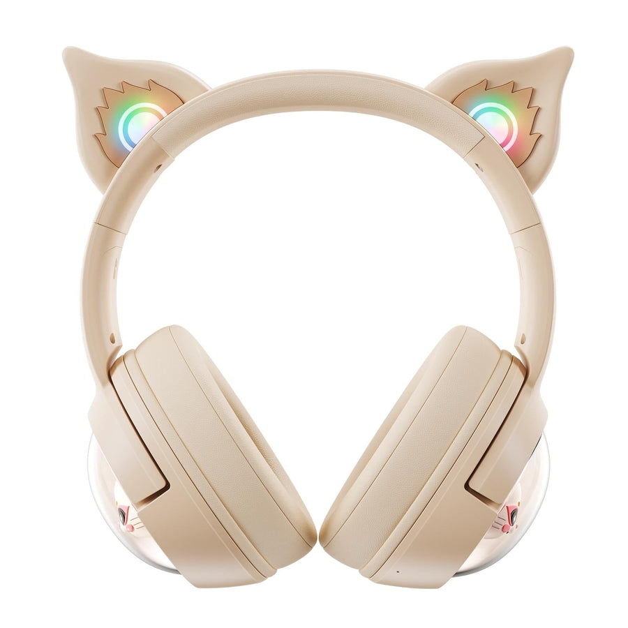 Wireless Cat Ear Bluetooth Headset Usb-C - Beige