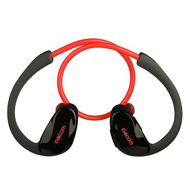 Red Dacom Athlete Bluetooth Earphones with Mic - Sport Running Stereo