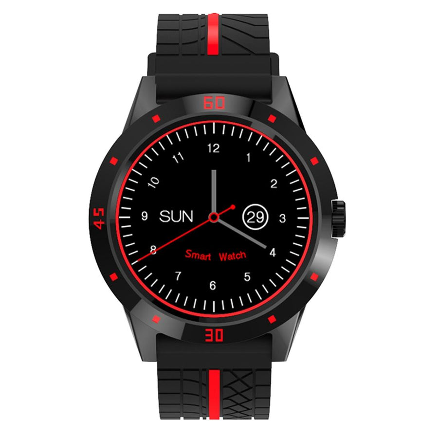 1.3 Inch Tft Screen Mtk2502C Bluetooth4.0 Silicone Watch Band Support Heart Rate Monitor & Pedometer & Sleep Monitor & Sedentary Reminder - Red