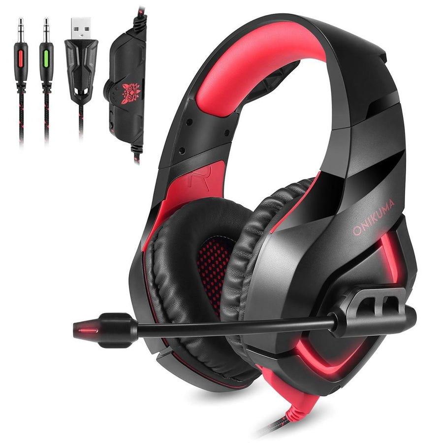 Usb Led Headphone With Mic For Ps4 Smartphone Pc Red