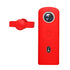 360 Camera Silicone Case with Lens Cover for Ricoh Theta Sc2 - Red