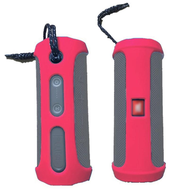 Protective Case for Jbl Flip4 Bluetooth Speaker - Portable Silica Gel - Red