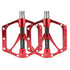 Titanium Alloy 3-Bearing Mountain Bike Pedals - Red