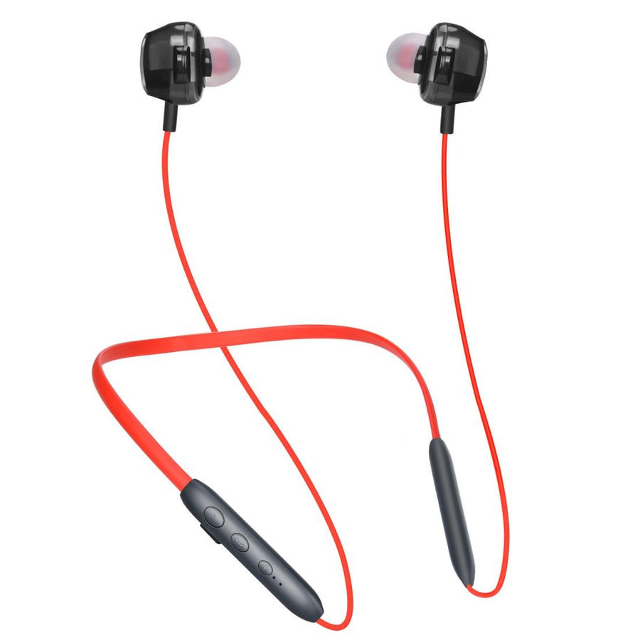 Wireless Bluetooth Earphones with High-fidelity Mic - 5.0 - Red