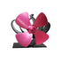 High Temperature 4-blade Heat Powered Stove Fan for Fireplaces - Rose Red