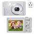 36mp 2.7k Full Hd Digital Camera with 16x Zoom for Children - 2.4 Inch Screen - Silver