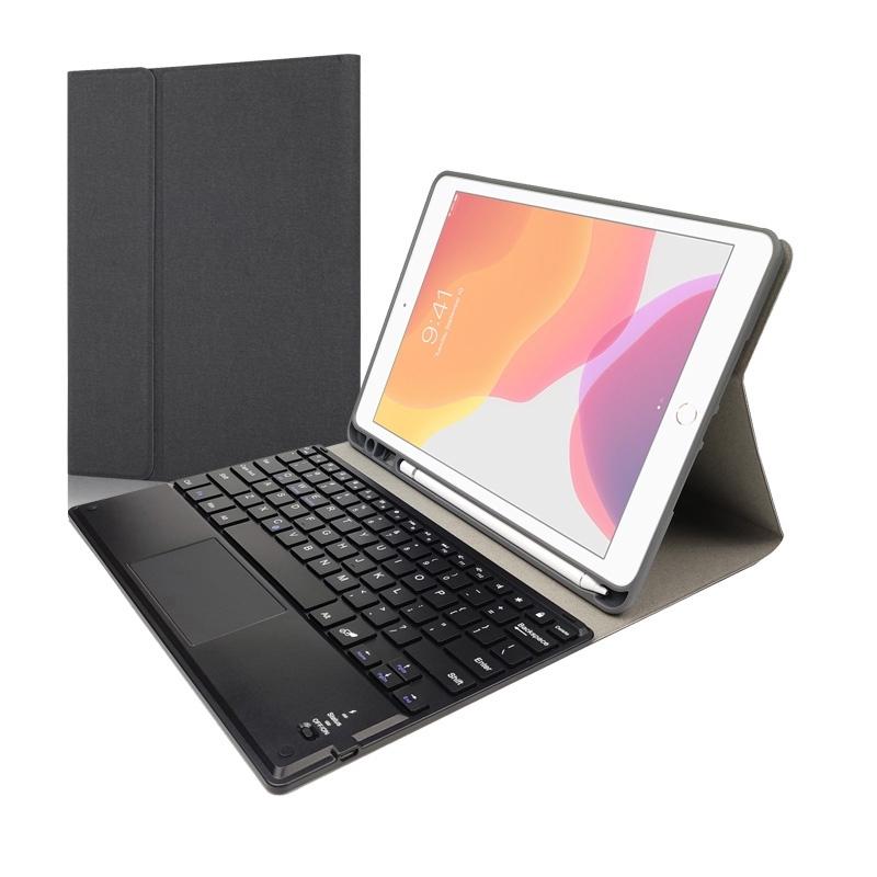 9.7 Ipad Keyboard Case With Touchpad Pen Slot & Bracket - Magnetic Detachable - Silver