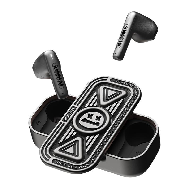 Wireless Bluetooth Earphone with Fingertip Spinner - D15 Ipx4 5.3 - Silver