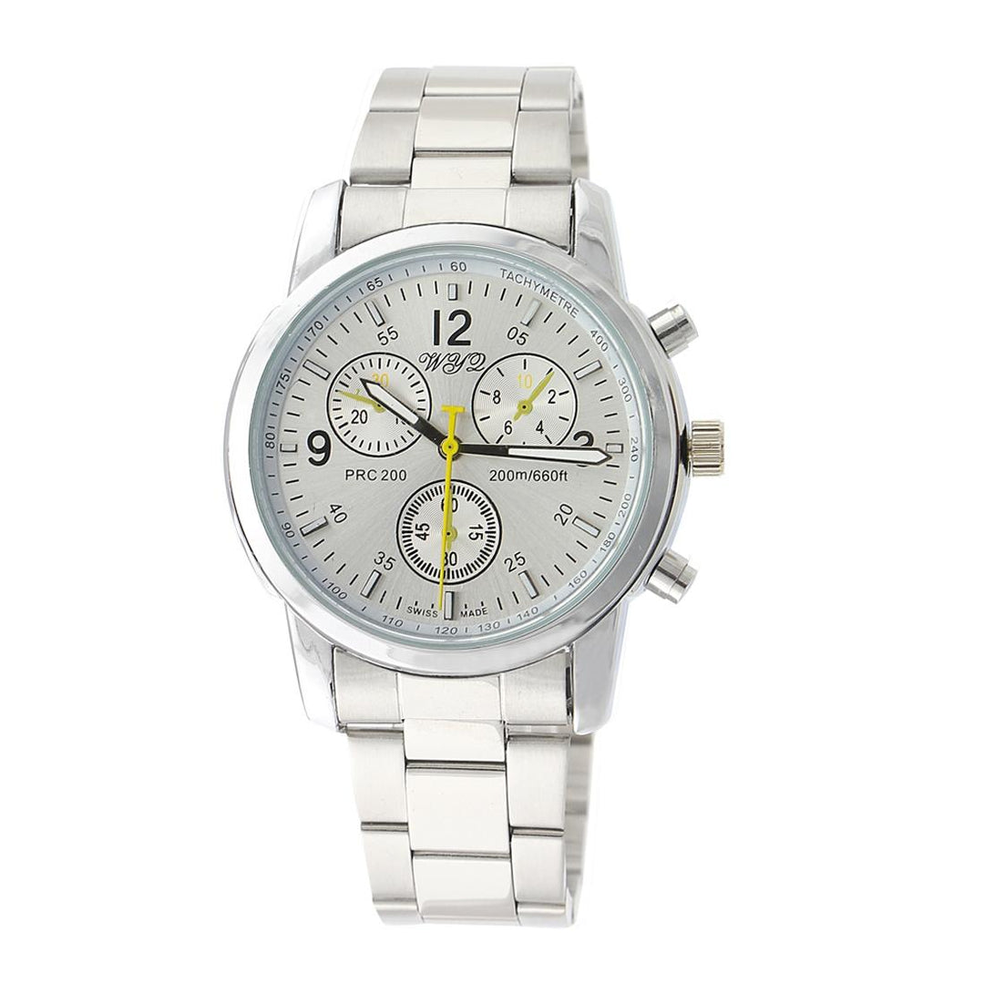 Stylish Metal Band Wrist Watch - Silver