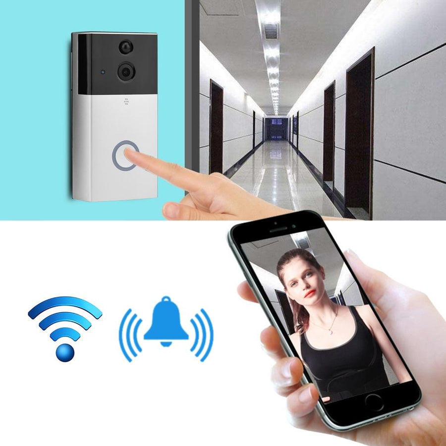Hd 720P Security Camera Smart Wifi Video Doorbell Intercom Support Tf Card & Infrared Night Vision & Motion Detection Ap