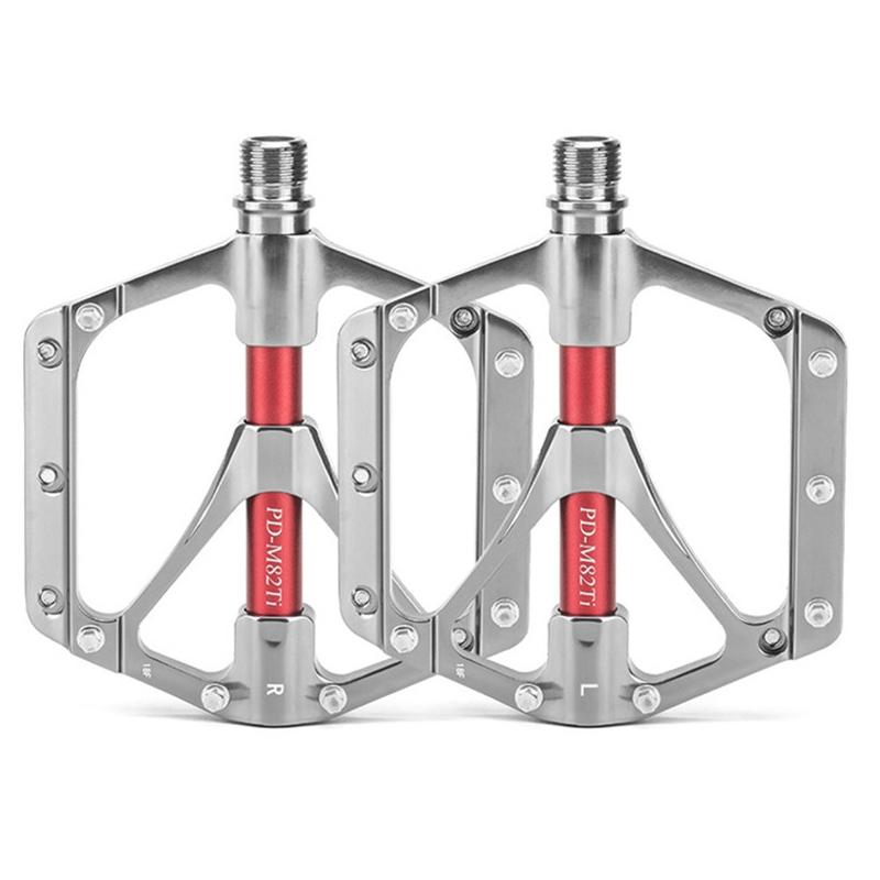 Titanium Alloy 3-Bearing Mountain Bike Pedals - Silver