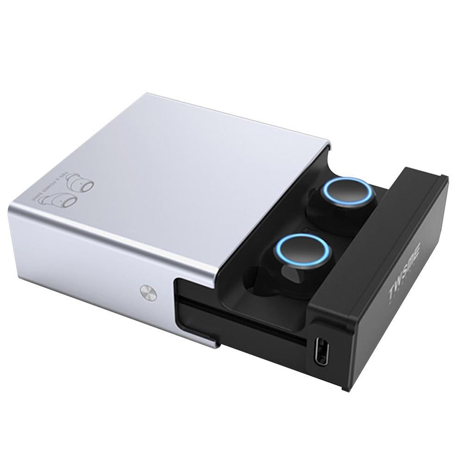 Wireless Tws Earphones with Charging Box - V7 Bluetooth 5.0 - Silver