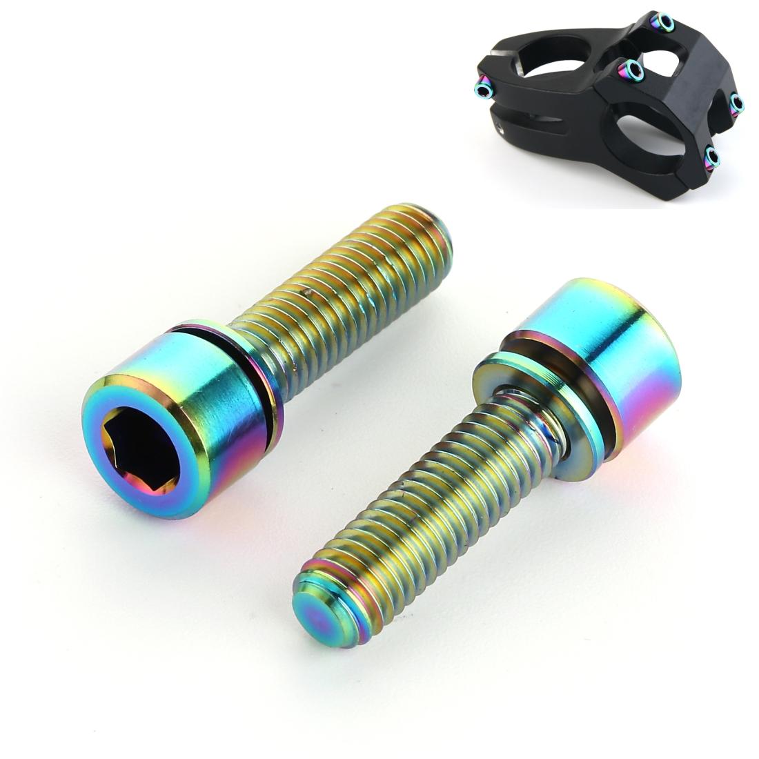 6 Titanium M5 18Mm Bike Bottle Cage Screws - Colour