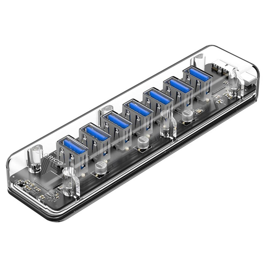 7-Port Usb 3.0 Desktop Hub With Blue Led