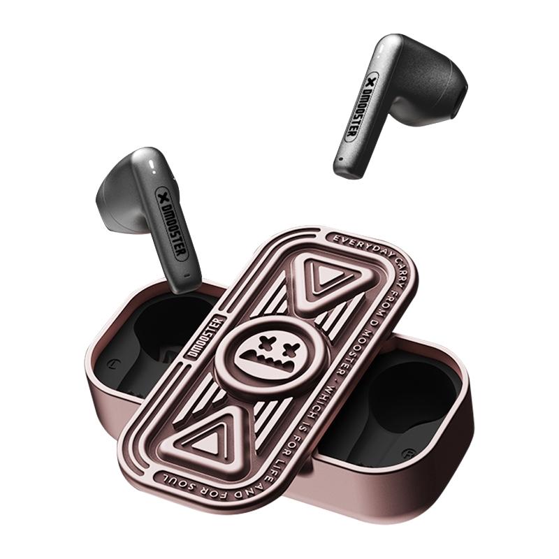 Wireless Bluetooth Earphone with Fingertip Spinner - D15 Ipx4 5.3 - Bronze