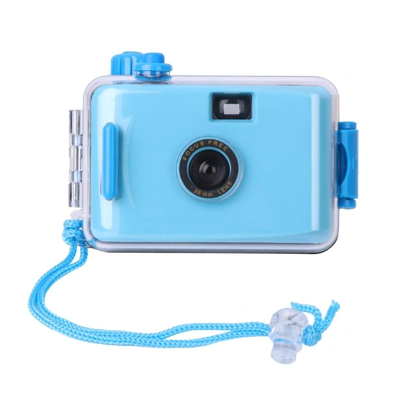Waterproof Retro Film Camera for Kids - Mini Point-and-shoot 5m - Baby Blue