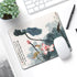 6 Piece Non Slip Mouse Pad Set 21 X 26Cm Thick Rubber Anti Skid Durable - Ink Lotus