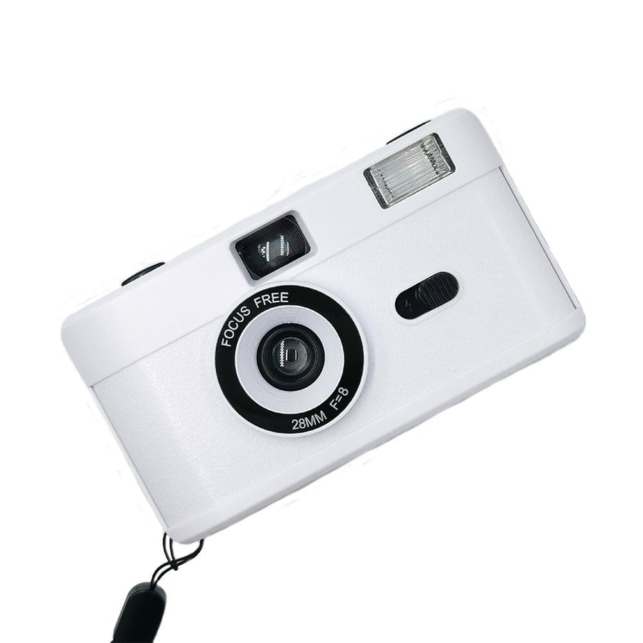 Retro Manual Reusable Film Camera for Kids - no Film - White