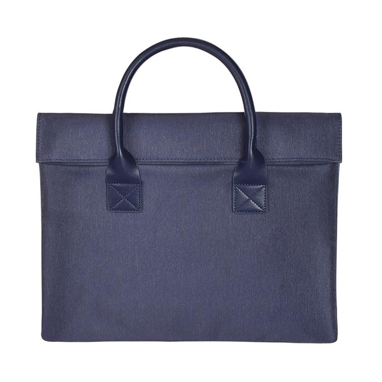 Universal 15.4 Soft Handle Laptop Bag for Macbook Samsung Sony Dell Alienware Chuwi Asus Hp - Portable & Wearable - Navy