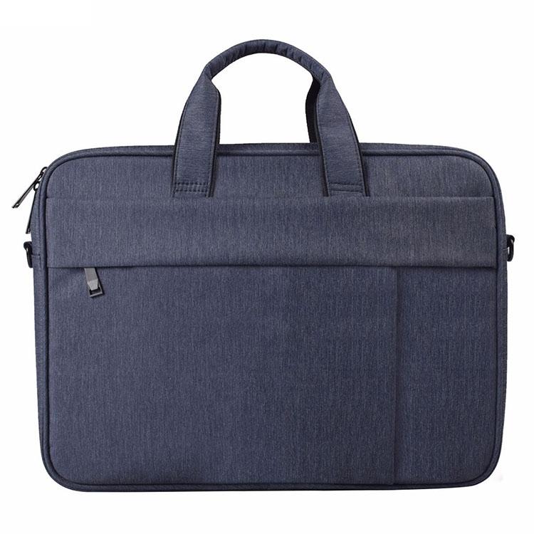 13.3 Inch Waterproof Anti-theft One-shoulder Handbag with Suitcase Belt - Navy Blue