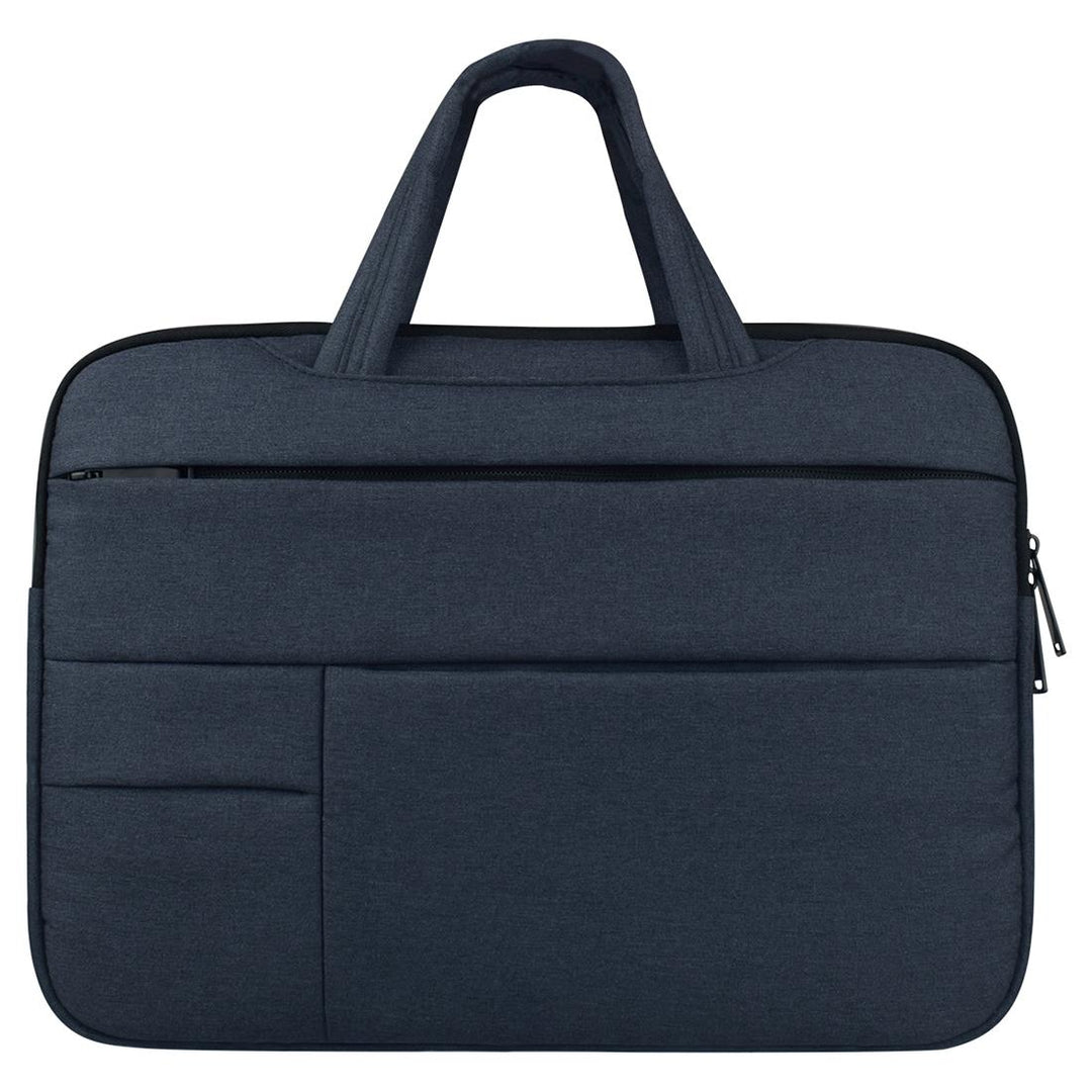 14 Inch Laptop Tablet Bag With Multiple Pockets And Soft Handle - Navy Blue