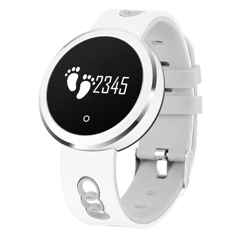 0.95 Inch Hd Oled Screen Display Bluetooth Smart Bracelet Ip68 Waterproof Support Pedometer / Sedentary Reminder / Heart Rate Monitor / Sleep Monitor Compatible With Android And Ios Phones - White