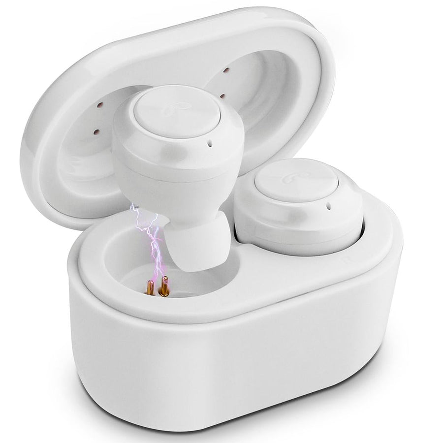 Bluetooth 5.0 Earphones with Magnetic Charging Box - Wireless - White