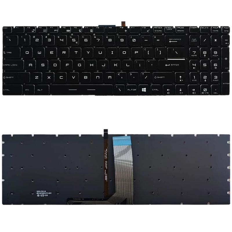 Backlit Keyboard for Msi Gt / Gs / Gl / Gp / Gt72s - White