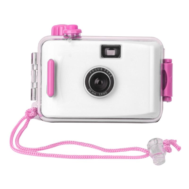 Waterproof Retro Film Camera for Kids - Mini Point-and-shoot 5m - White