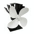 Eco-friendly Heat Powered Stove Fan for Wood / Gas / Pellet Stoves - White