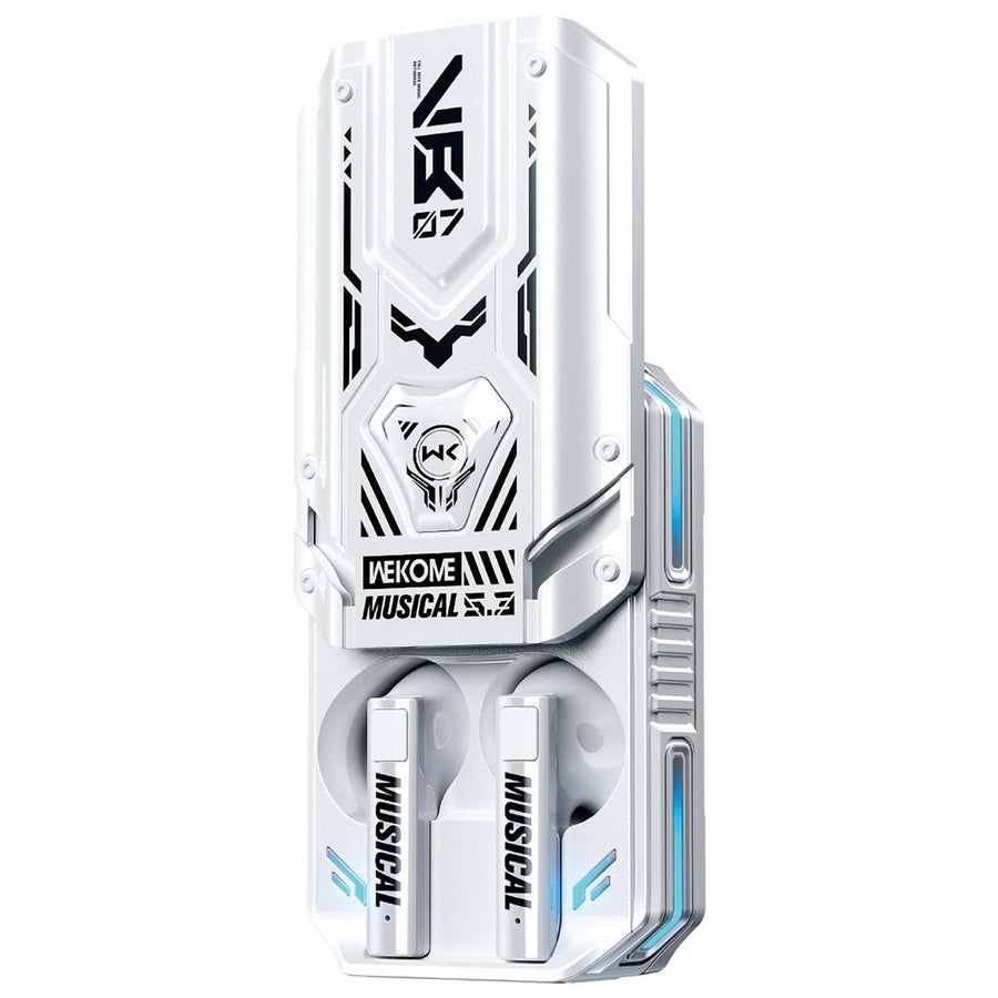 Wireless Mecha Blade Bluetooth Earphones - White