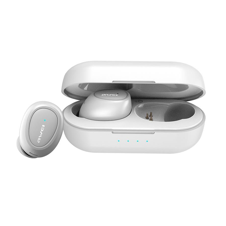Wireless T16 Tws Bluetooth V5.0 Sports Headset with Charging Case - White
