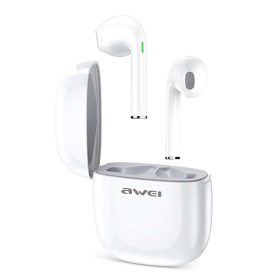 Wireless T28 Sports Tws Headset with Charging Case - White