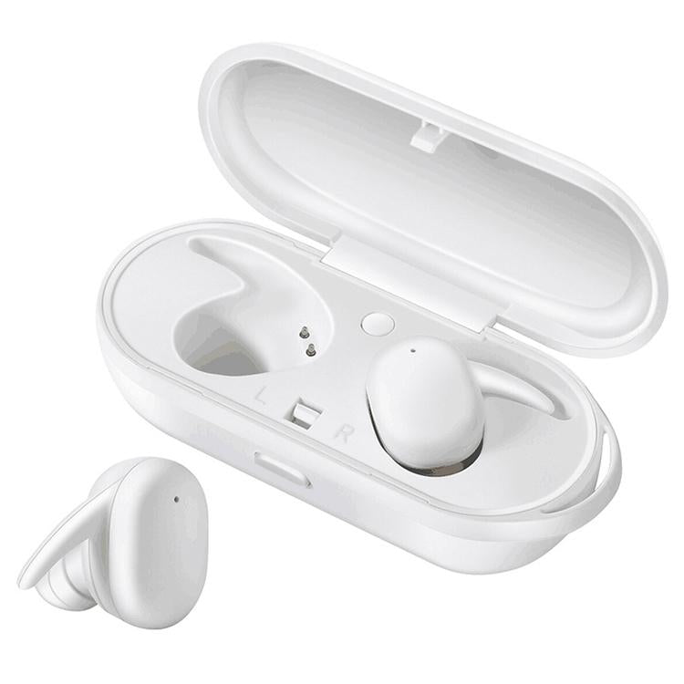 Waterproof Wireless Bluetooth Earphones with Magnetic Charging Box - 300mah - White