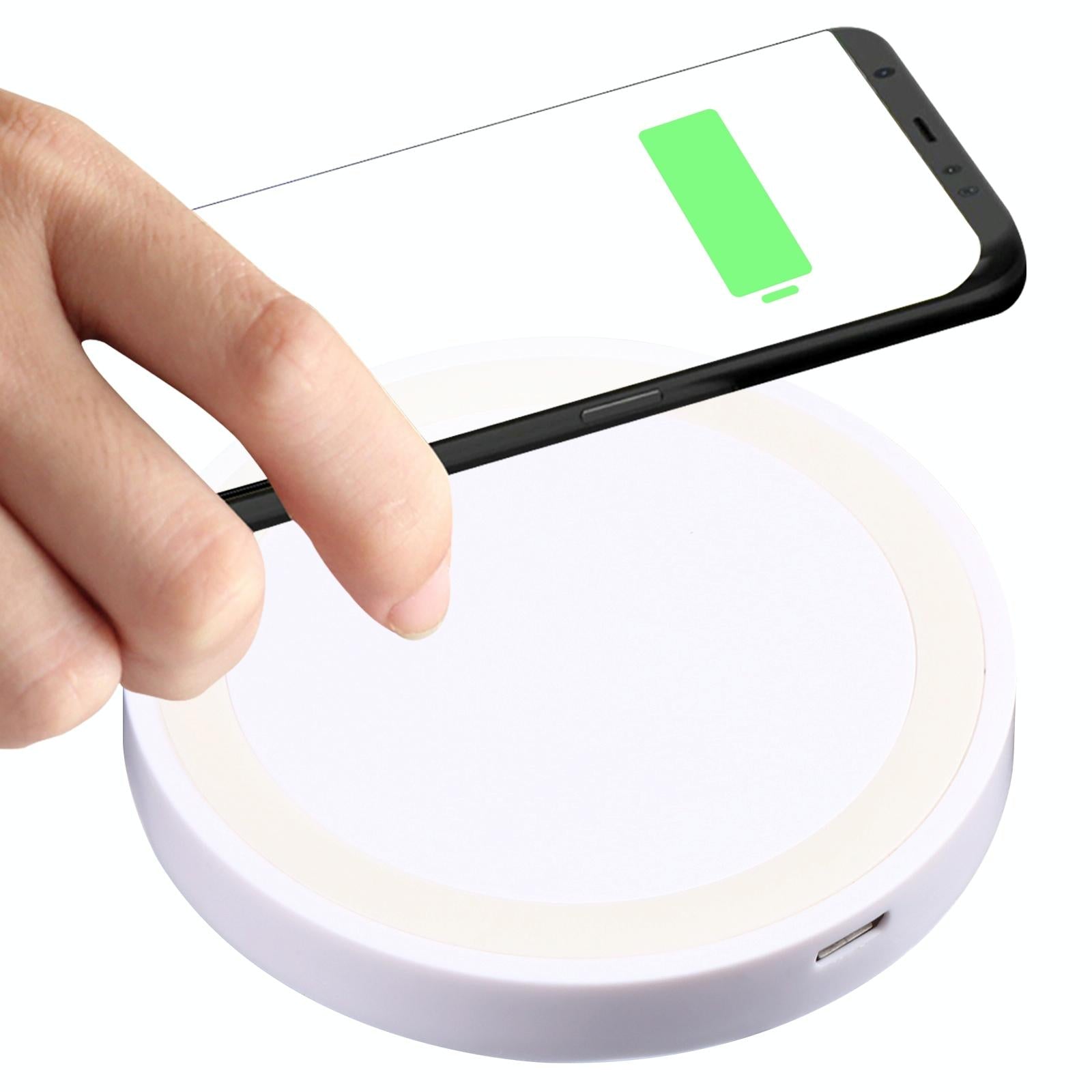 Universal 5W Round Wireless Charger - White