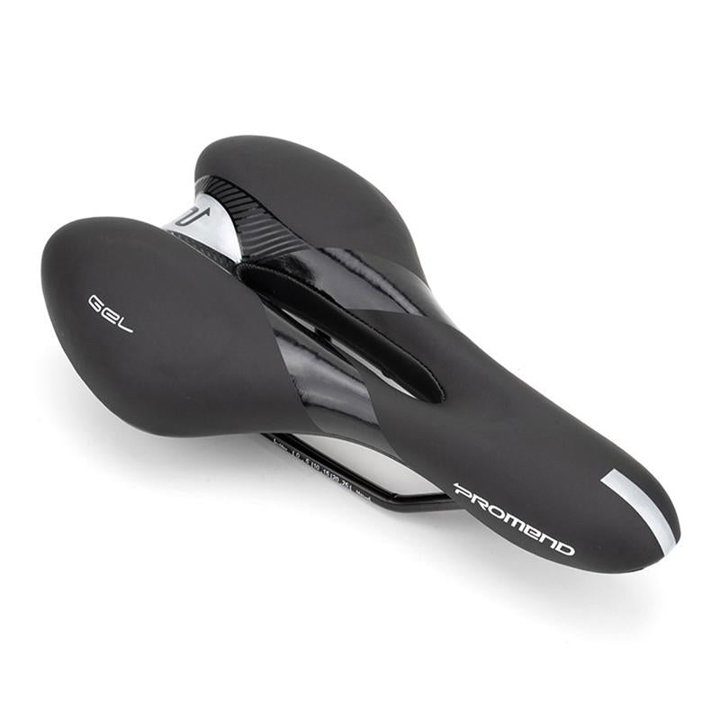 Breathable Silicone Racing Bike Saddle - Black White