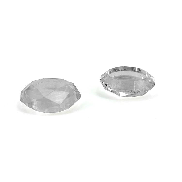 2 Pcs Diamond Texture Games Grip Caps for Ps5 - Clear White