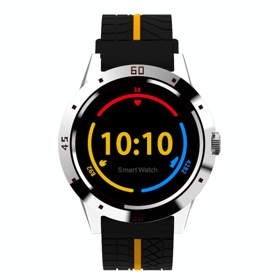 1.3 Inch Tft Screen Mtk2502C Bluetooth4.0 Silicone Watch Band Support Heart Rate Monitor & Pedometer & Sleep Monitor & Sedentary Reminder - Yellow