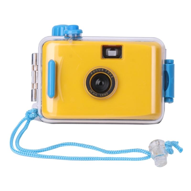 Waterproof Retro Film Camera for Kids - Mini Point-and-shoot 5m - Yellow