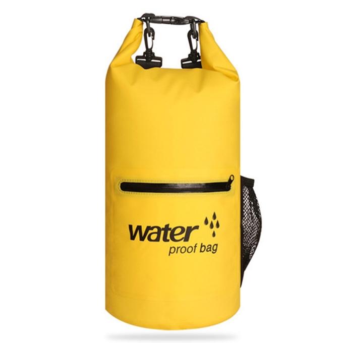Waterproof Dual Shoulder Strap Dry Bag 10L Capacity - Yellow