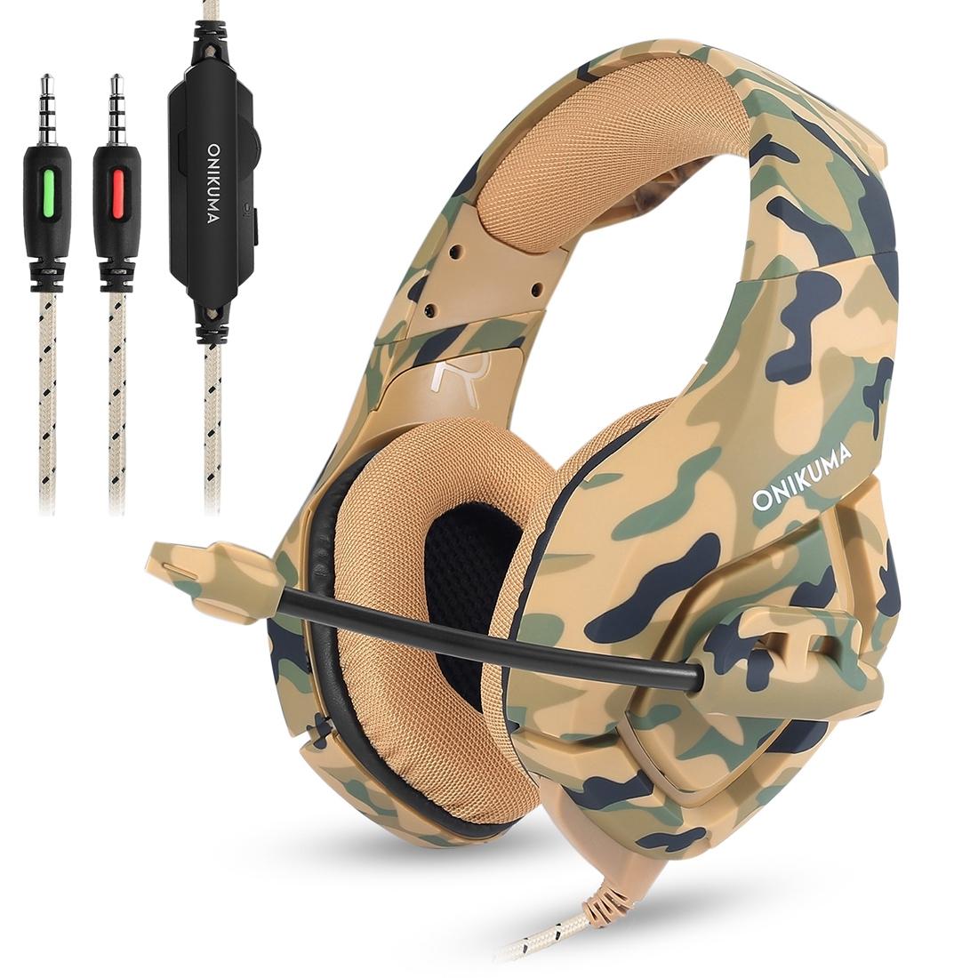 Camouflage Gaming Headset With Noise Canceling Mic - Yellow
