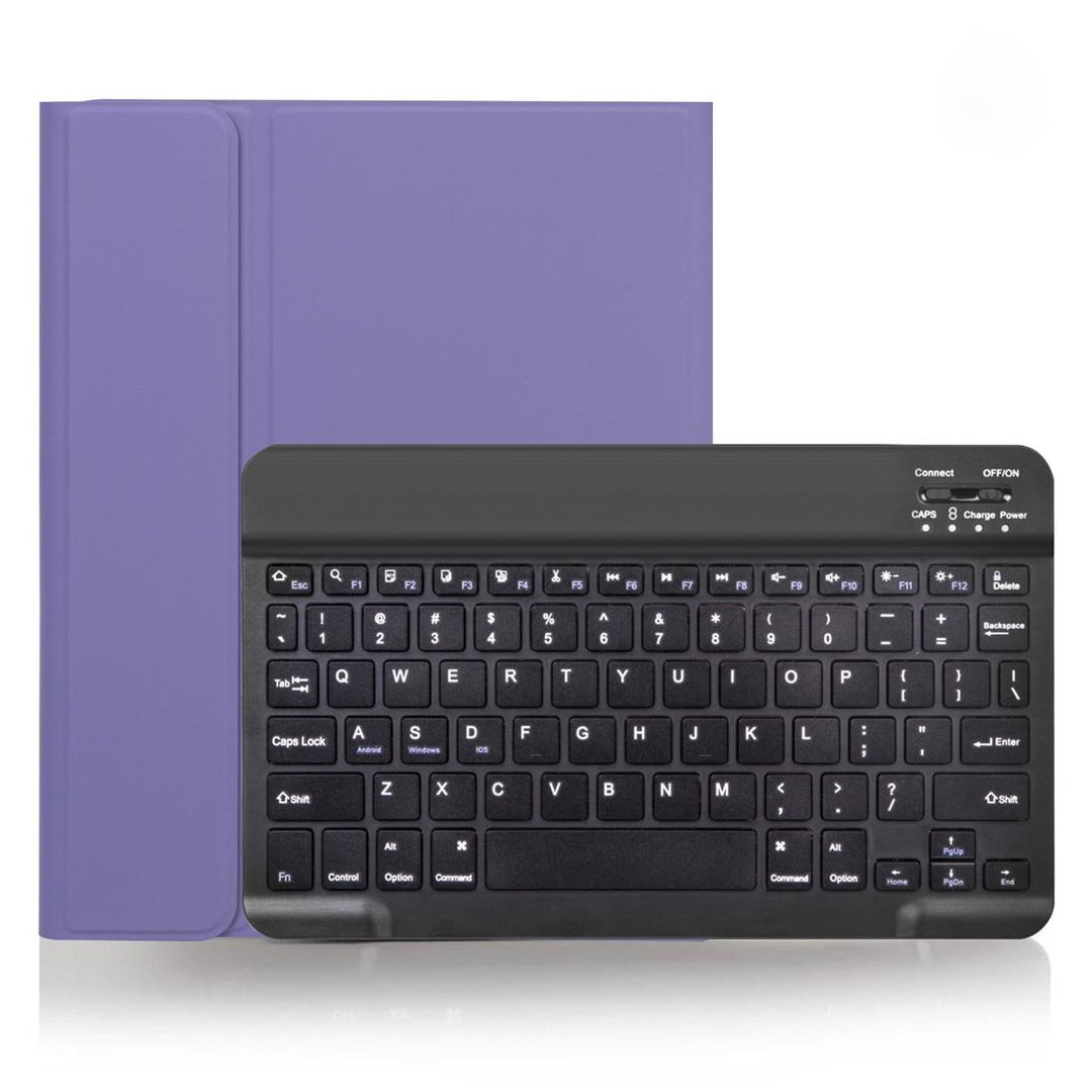 Detachable Bluetooth Keyboard Tablet Case For Ipad Pro 11 With Pen Slot - Plain Texture - Light Purple