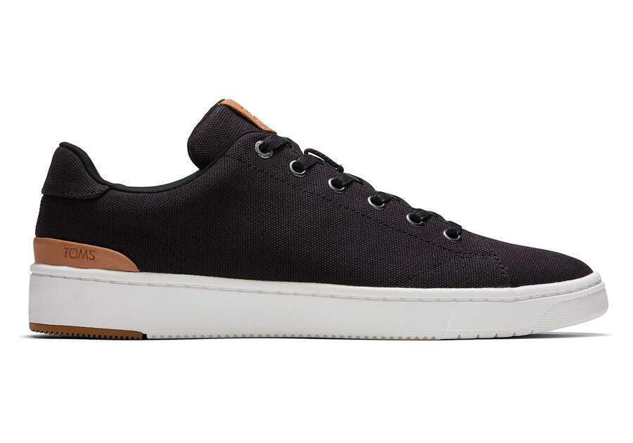 TOMS Mens TRVL LITE Canvas Trainers Sneakers Casual Shoes - Black - US 11