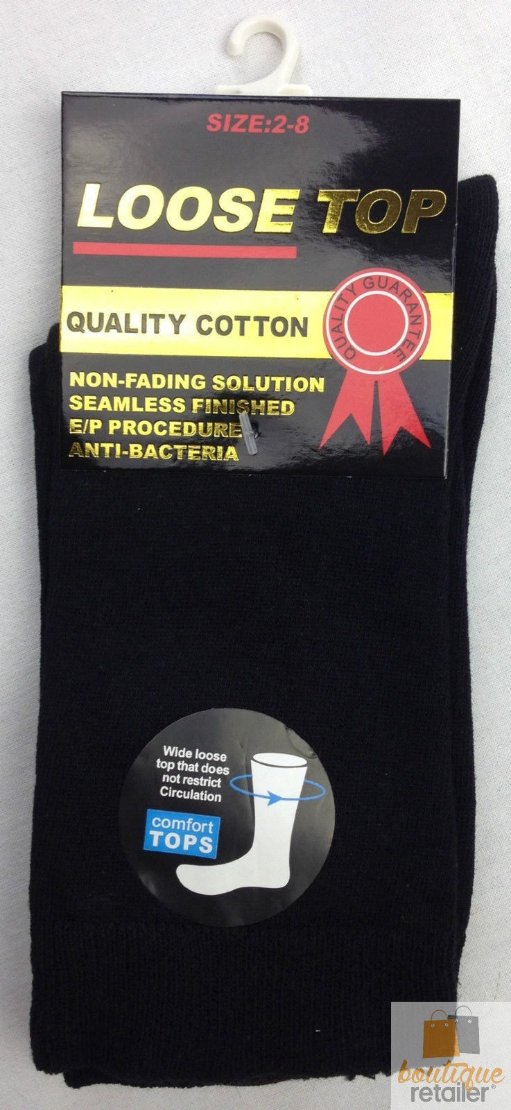 10x Pairs COTTON Rich LOOSE TOP SOCKS Medical Circulation Diabetic Comfort BULK -  -